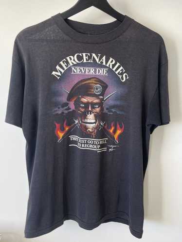 Vintage 1988 Mercenaries Never Die T-Shirt