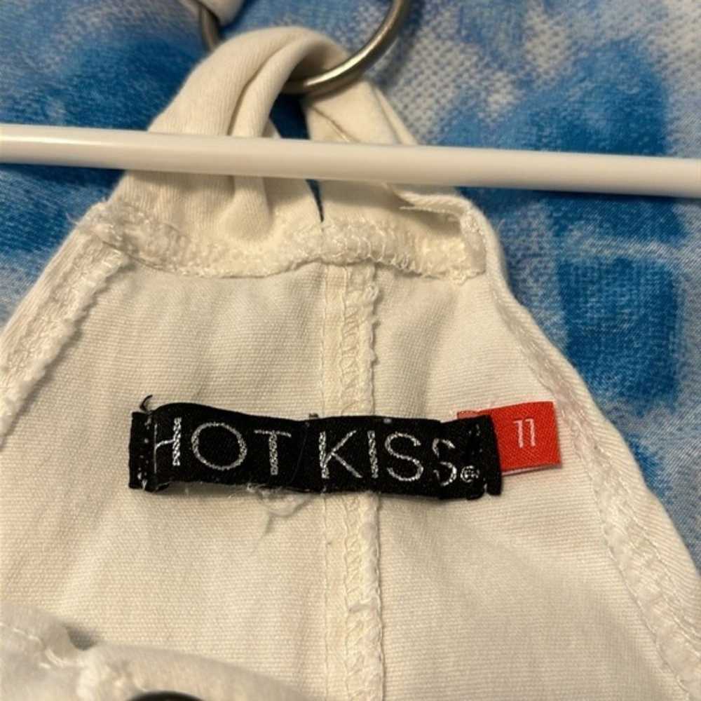 Hot Kiss Skirtall Overalls Mini Bibs Womens 11 Wh… - image 8