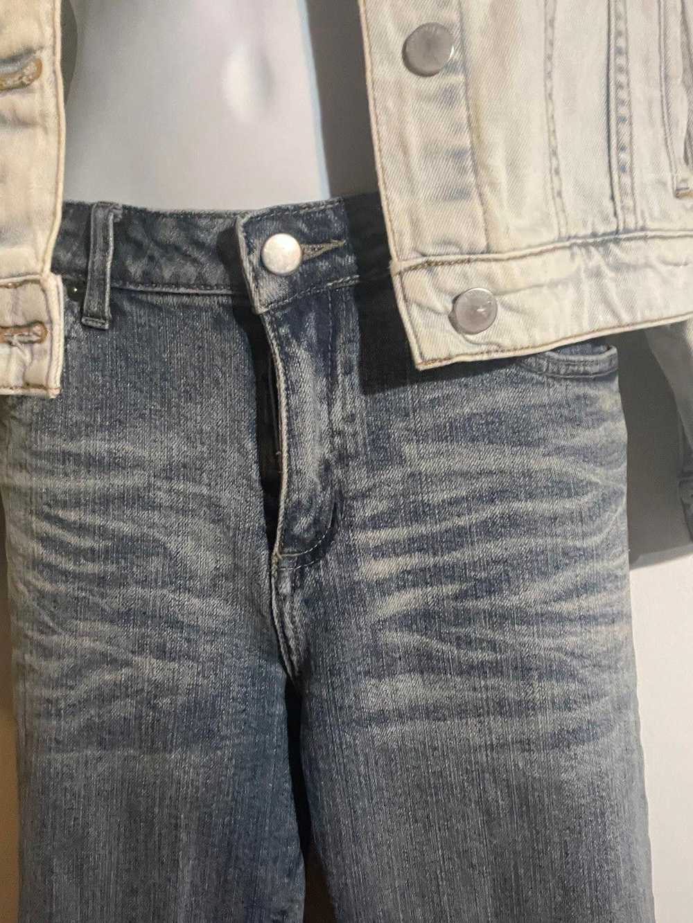 NBDN Nobrandedon Y2K Denim Jeans flared white lac… - image 7