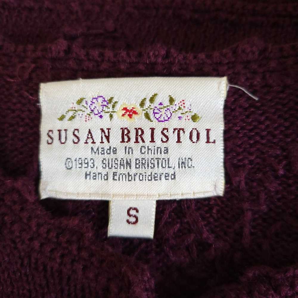 Vintage Susan Bristol Hand Embroidered Cardigan S… - image 4