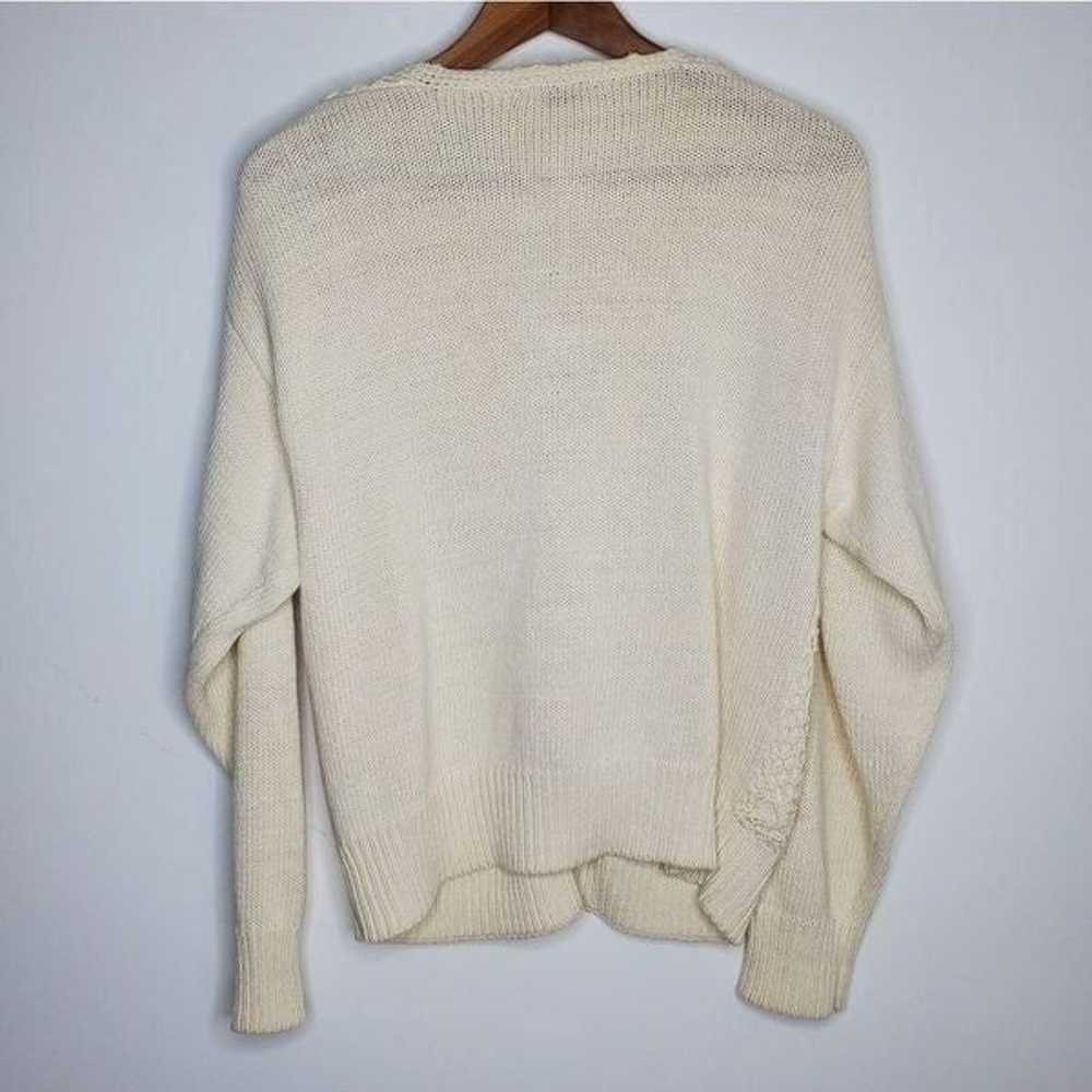 Vintage 90s Ashleigh Morgan Off White Crochet Lac… - image 5