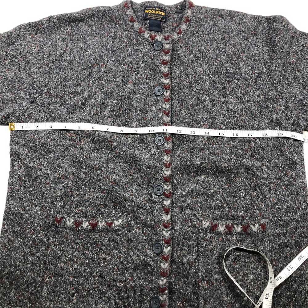 Woolrich vintage heather gray button up sweater XL - image 3