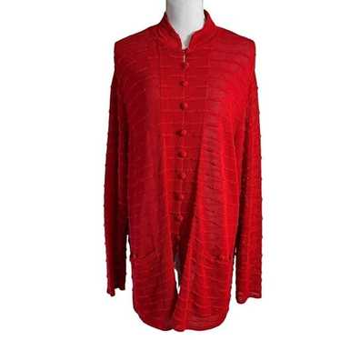 Brenda French for French Rags Vintage Red Cardiga… - image 1