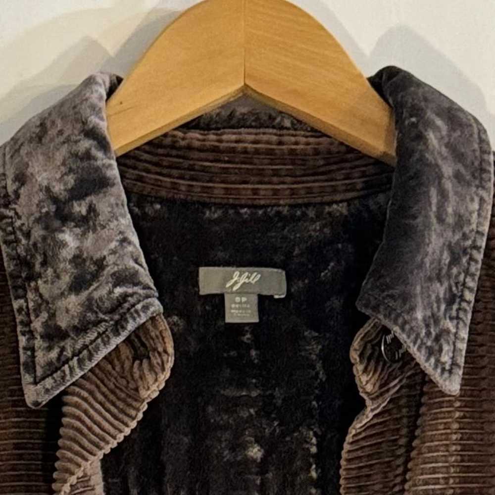 Vintage Y2K Brown J Jill Corduroy ribbed jacket w… - image 10