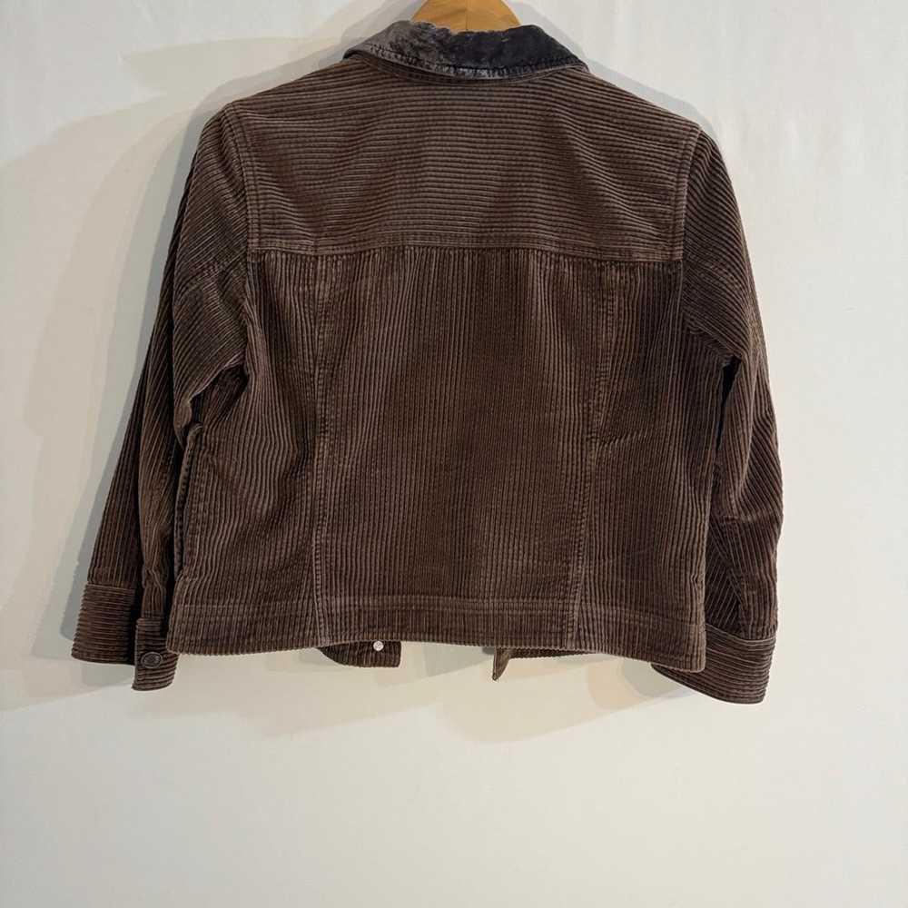 Vintage Y2K Brown J Jill Corduroy ribbed jacket w… - image 4