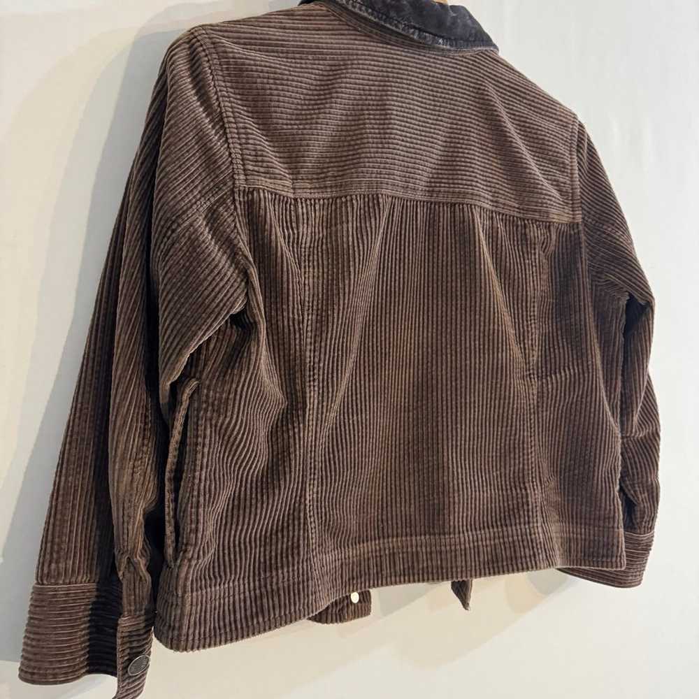 Vintage Y2K Brown J Jill Corduroy ribbed jacket w… - image 5