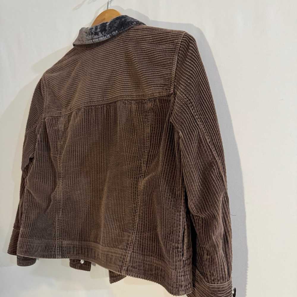 Vintage Y2K Brown J Jill Corduroy ribbed jacket w… - image 6