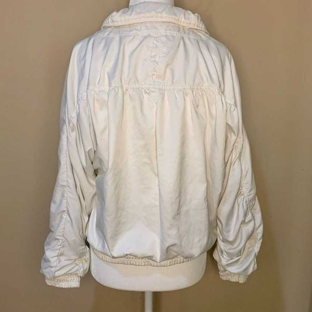 Adidas Bomber Jacket White Vintage Zip Up Ruched … - image 8