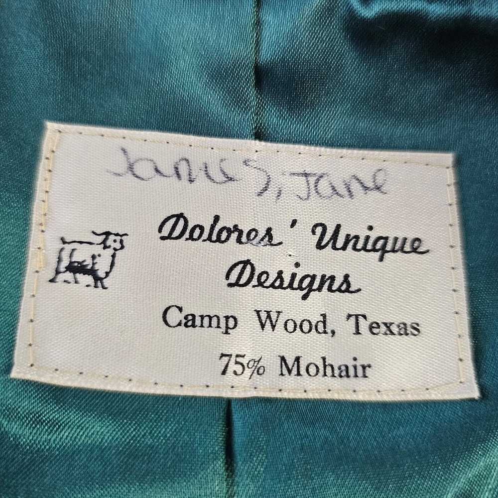 Vintage Dolores Unique Designs Women's Green Moha… - image 6
