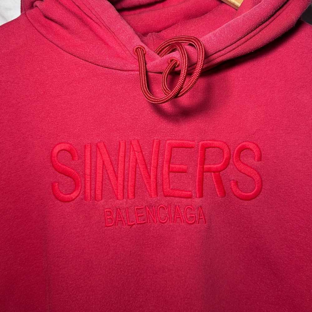 Balenciaga Red Sinners Short Sleeve Hoodie - image 3