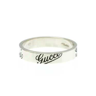 Gucci Gucci Logo Print Ring White Gold (18K) Fash… - image 1