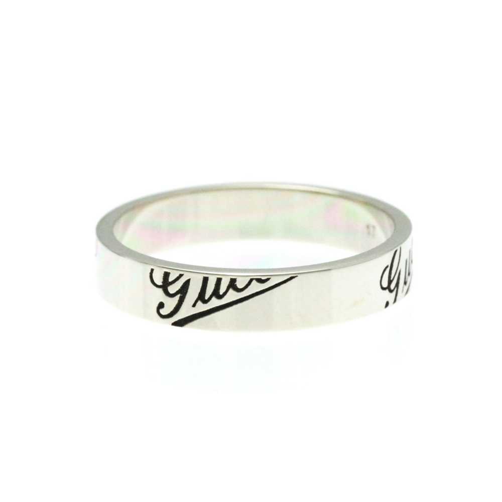 Gucci Gucci Logo Print Ring White Gold (18K) Fash… - image 2