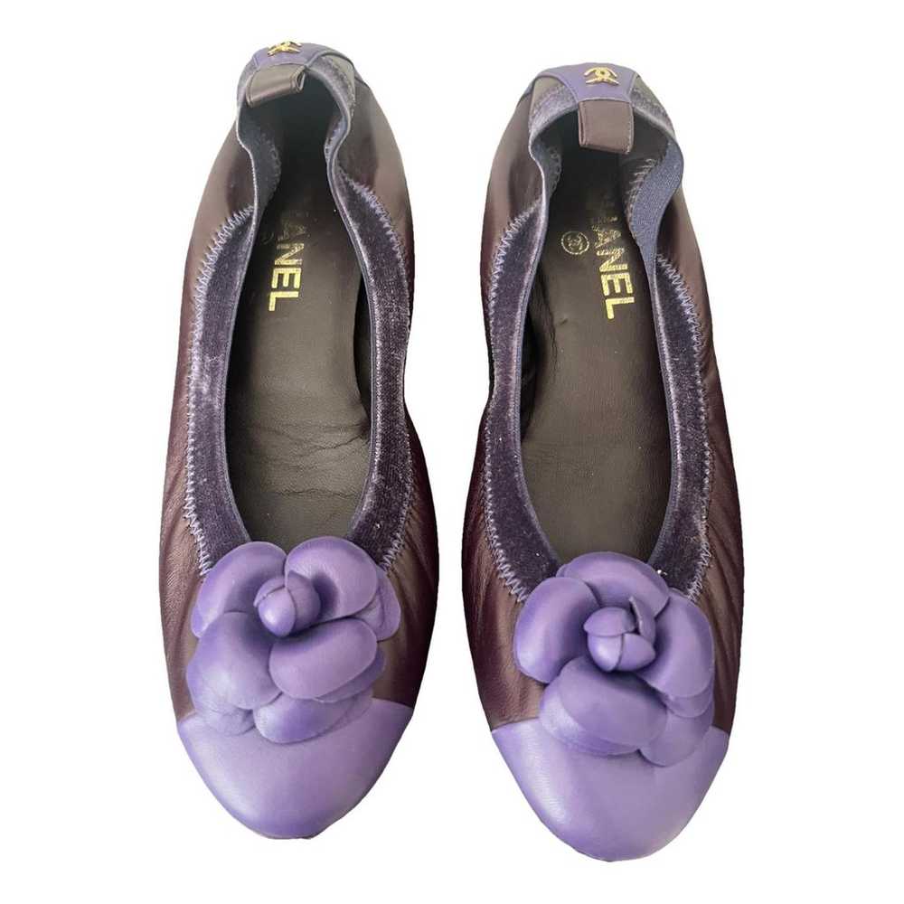 Chanel Cambon leather ballet flats - image 1