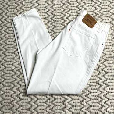 Vintage Levi's 951 Orange Tab High Rise White 90s… - image 1