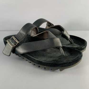 Lanvin Black Leather Thong Sandals - image 1