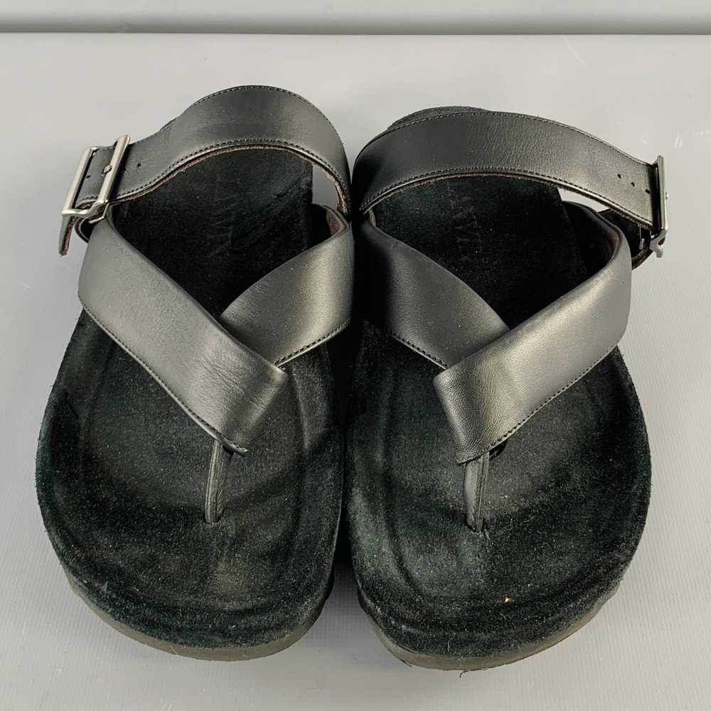 Lanvin Black Leather Thong Sandals - image 4
