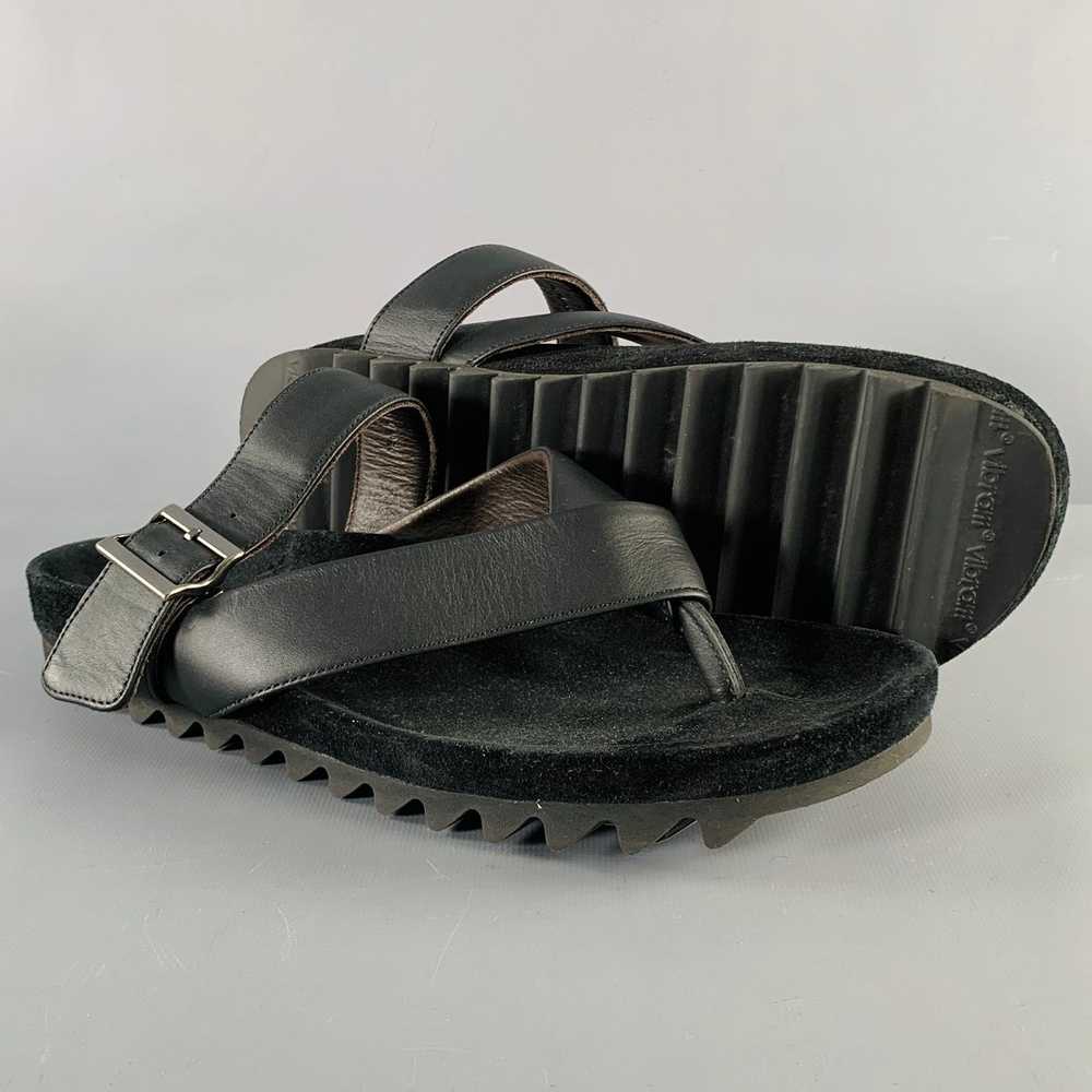 Lanvin Black Leather Thong Sandals - image 5