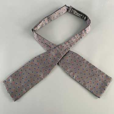 Charvet Grey Navy Dots Silk Bow Tie