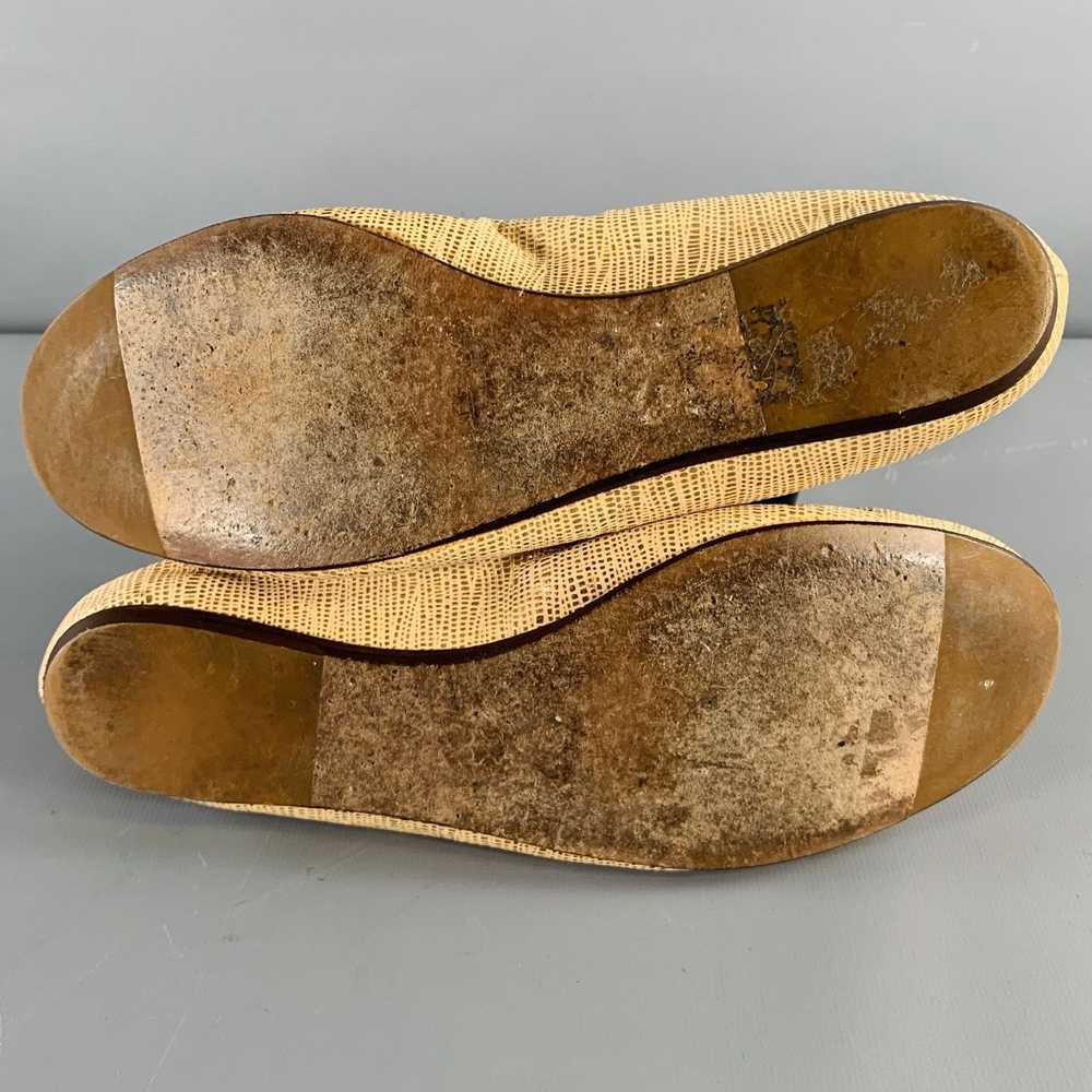 Lanvin Gold Beige Embossed Ballet Flats - image 6