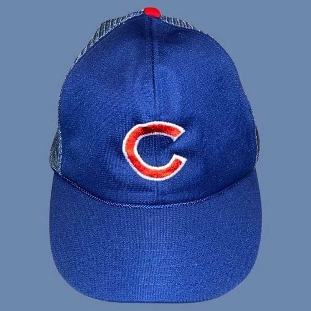 Vintage MLB Chicago Cubs Snapback Trucker Hat - image 1