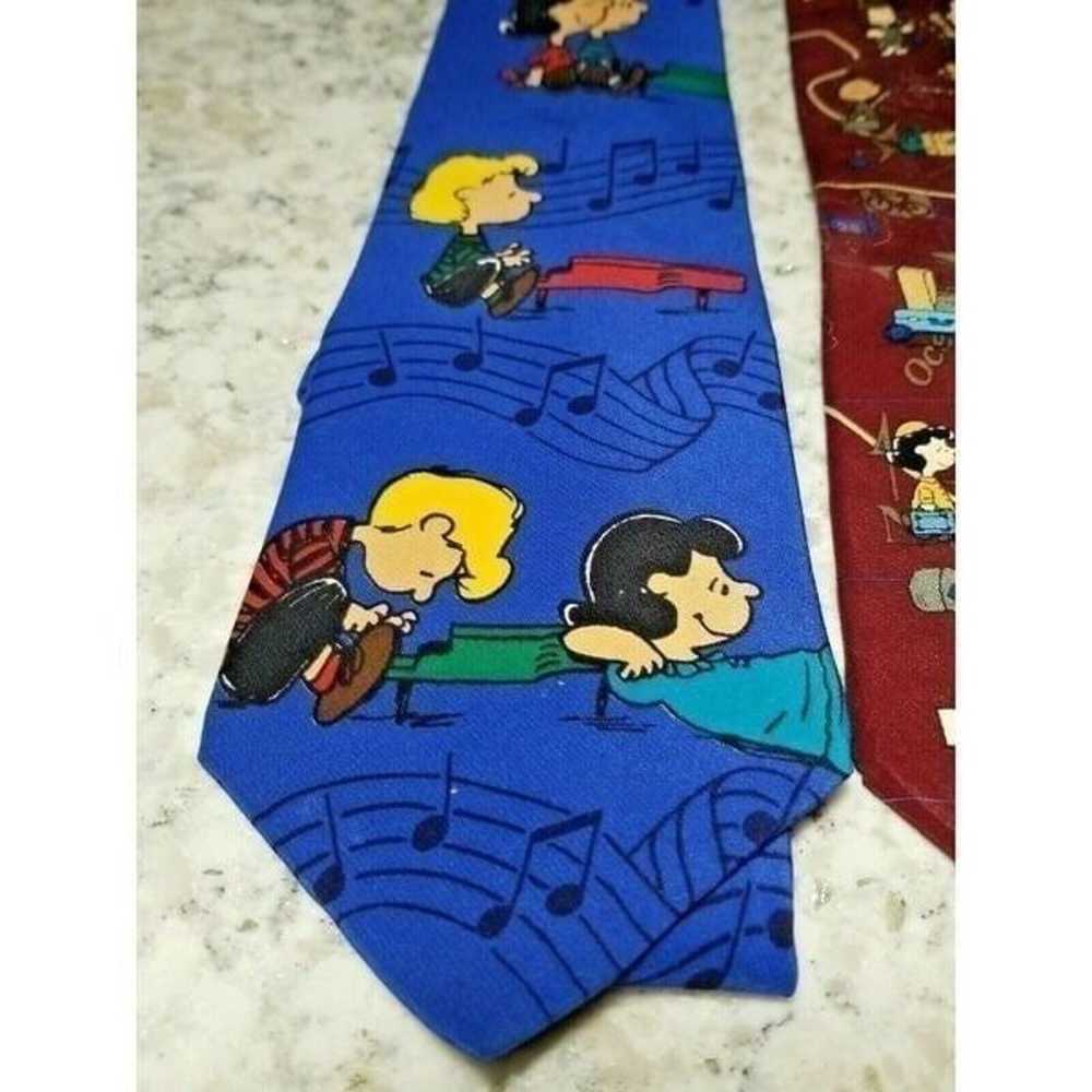 Peanuts Men's Silk Lucy & Linus Neckties 57" x 4"… - image 2