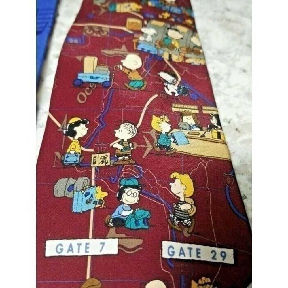 Peanuts Men's Silk Lucy & Linus Neckties 57" x 4"… - image 3