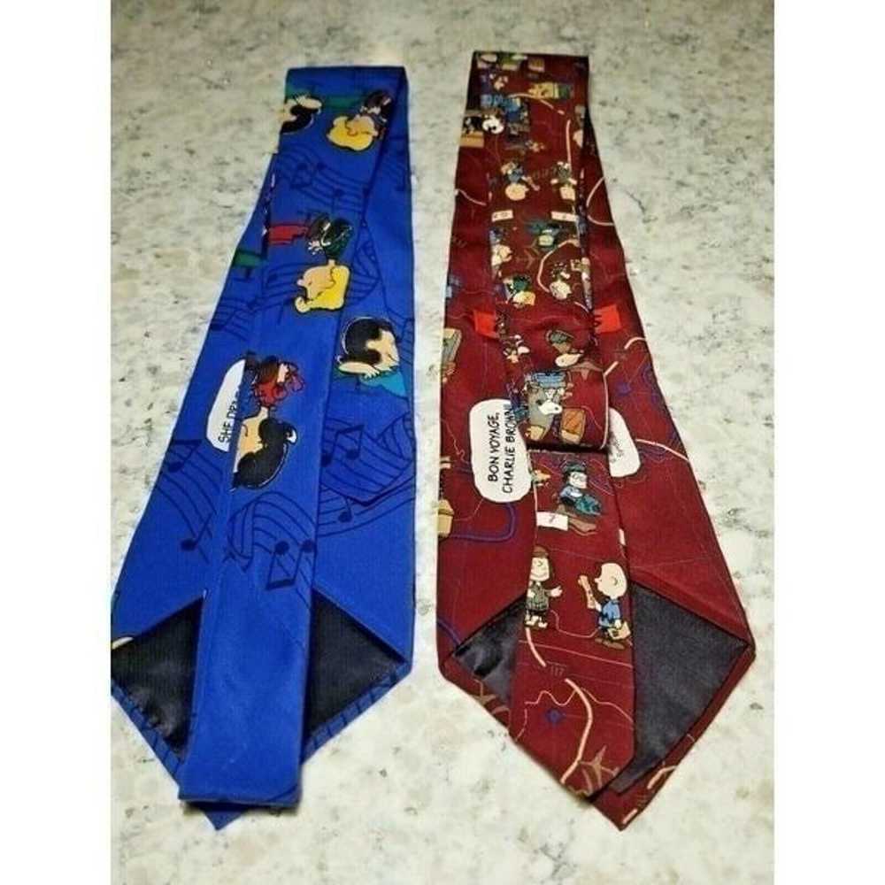 Peanuts Men's Silk Lucy & Linus Neckties 57" x 4"… - image 4