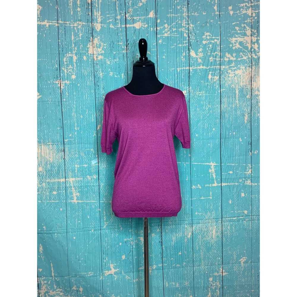 Cruciani Cruciani Fuchsia short sleeves sweater t… - image 10