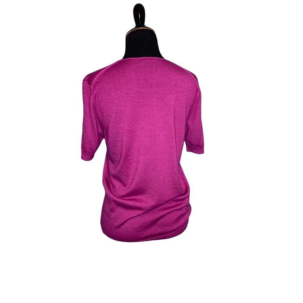 Cruciani Cruciani Fuchsia short sleeves sweater t… - image 2