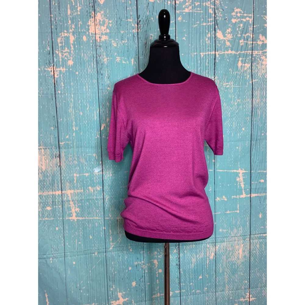 Cruciani Cruciani Fuchsia short sleeves sweater t… - image 9