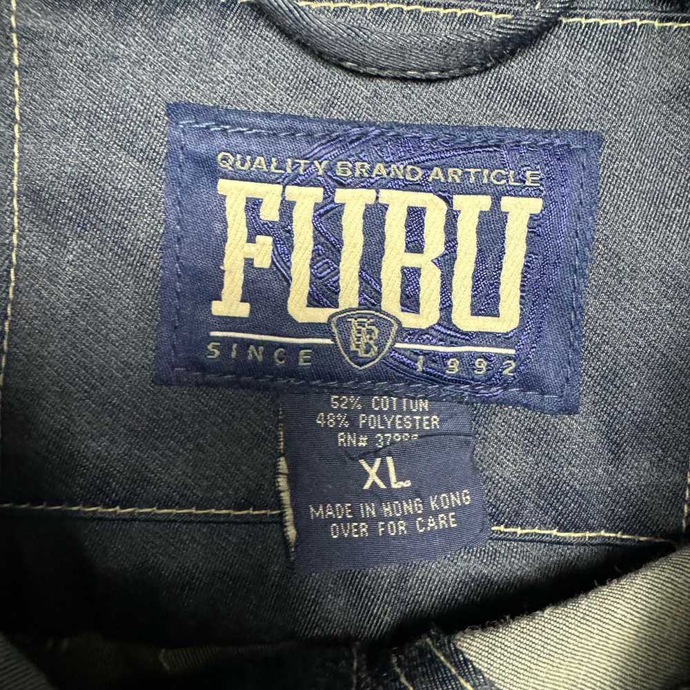 Fubu Fubu Y2K Vintage Dark Dye Blue Wash Denim Tr… - image 3