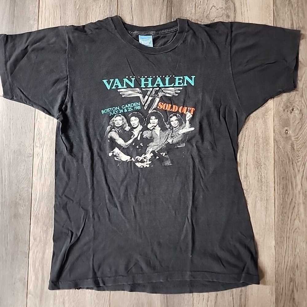 Vintage Van Halen Tshirt 80s Rock Band Boston Con… - image 1