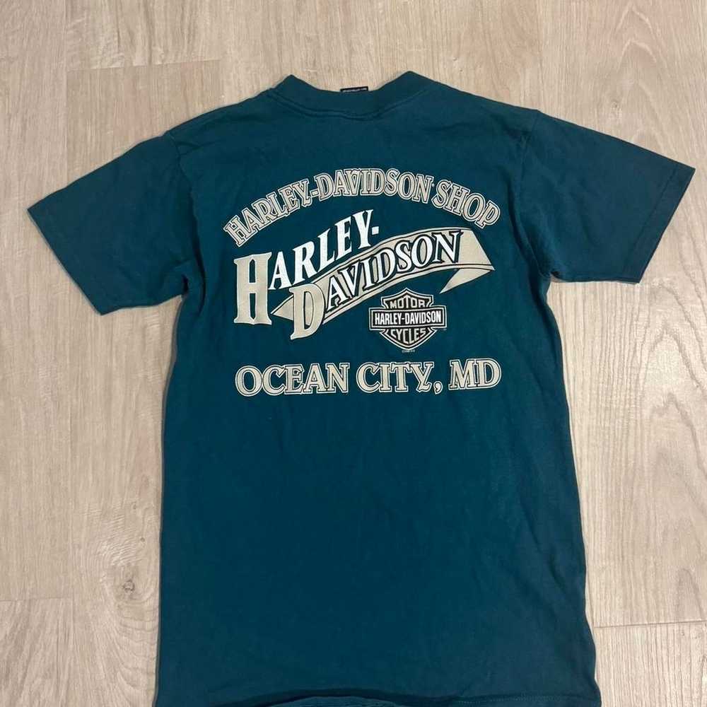 Vintage 90s Harley Davidson 1998 Ocean City Shirt - image 4