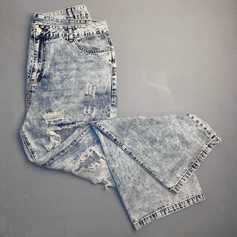 acid wash boot cut jeans - vintage & perfectly di… - image 7
