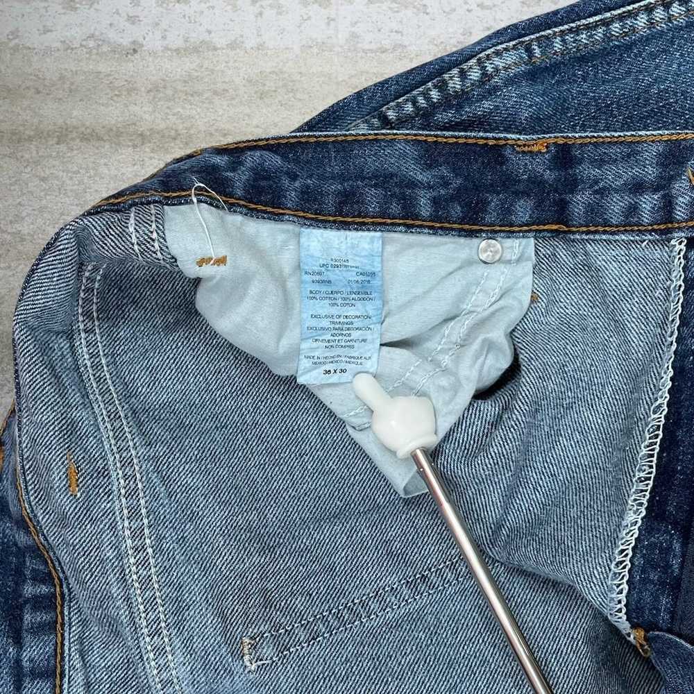 Dickies Jeans Medium Wash Work Wear Denim Red Lab… - image 4