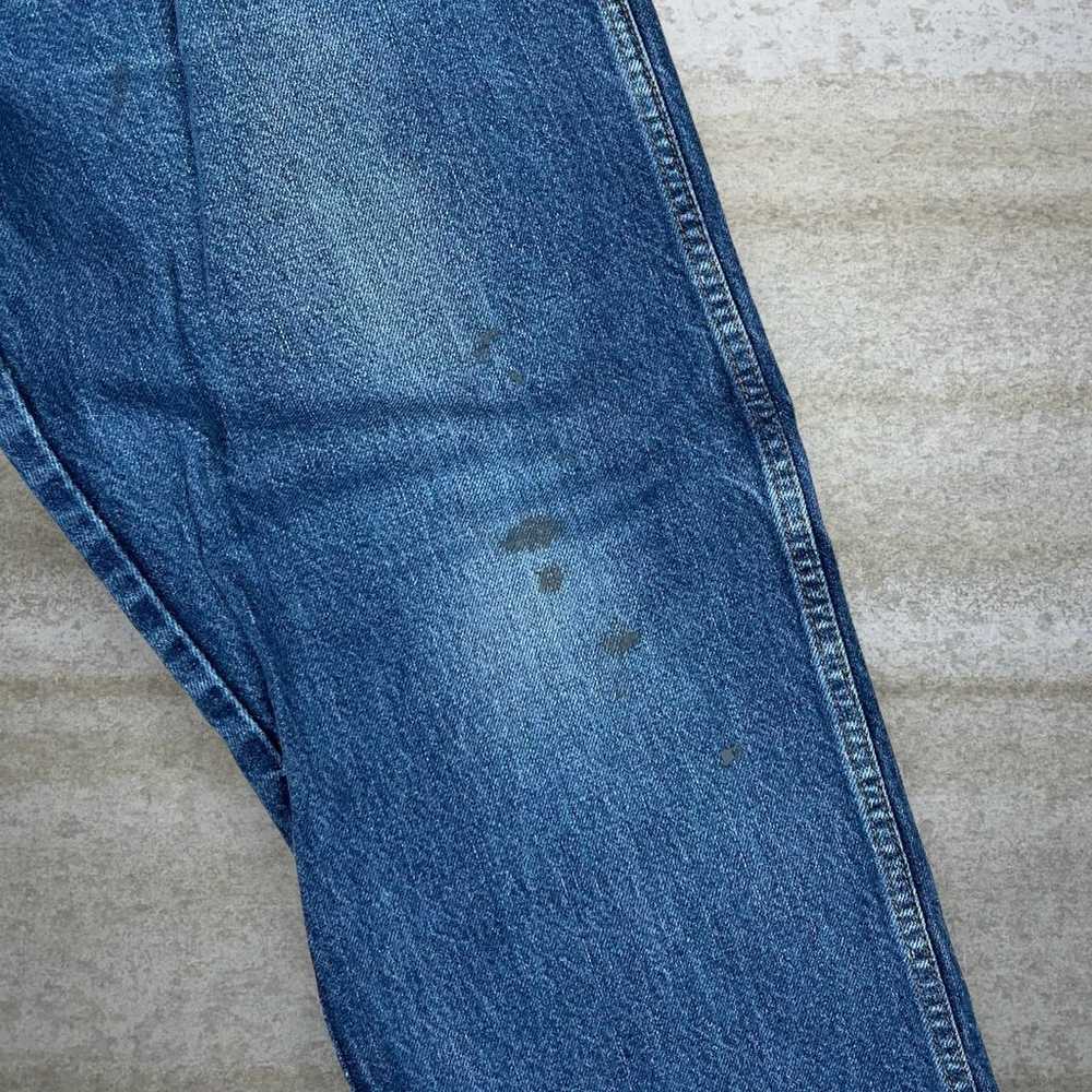 Dickies Jeans Medium Wash Work Wear Denim Red Lab… - image 5