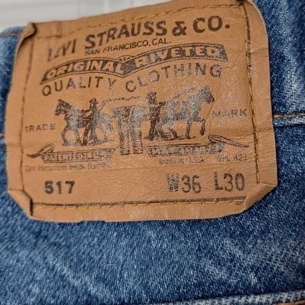 Levi's 517 Vintage 1980s Orange Tab Denim Jeans s… - image 5