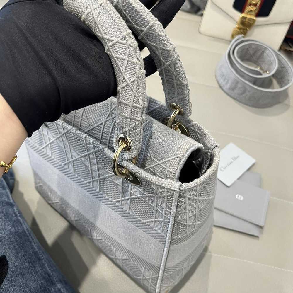 Dior Lady Dior cloth handbag - image 7