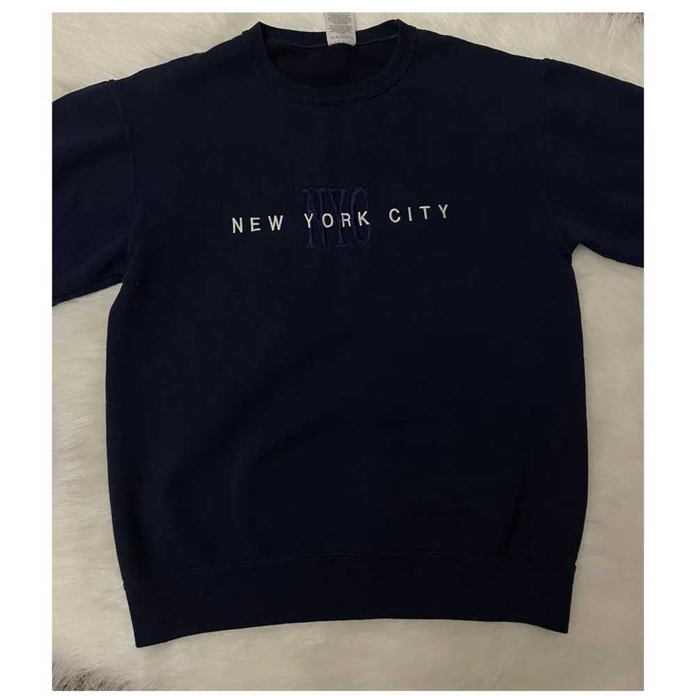 New York City Pullover Unisex Size Small Navy Blu… - image 4