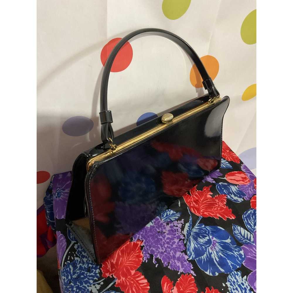 Vintage Mid Century Contessa Handbag Retro Black … - image 11