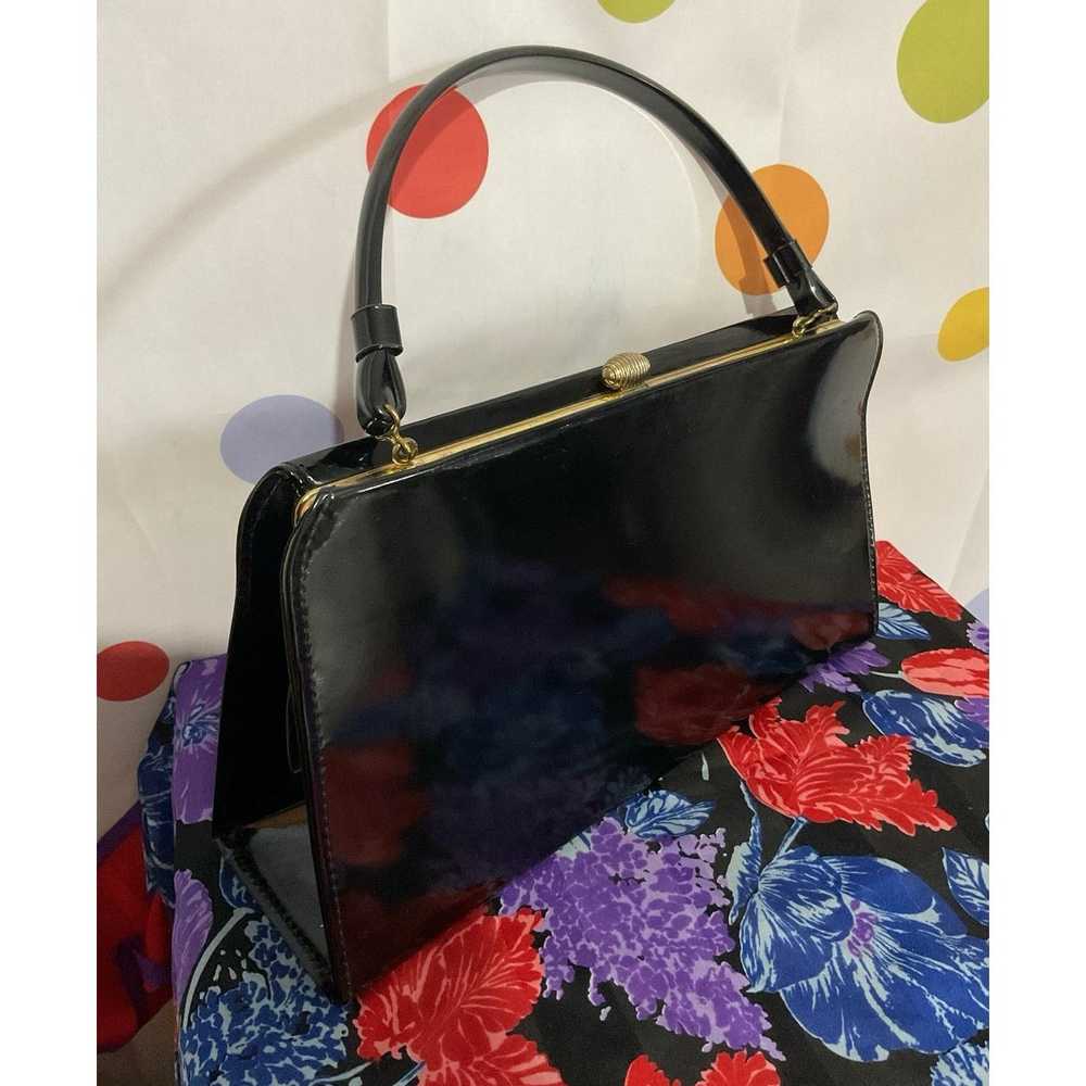 Vintage Mid Century Contessa Handbag Retro Black … - image 1