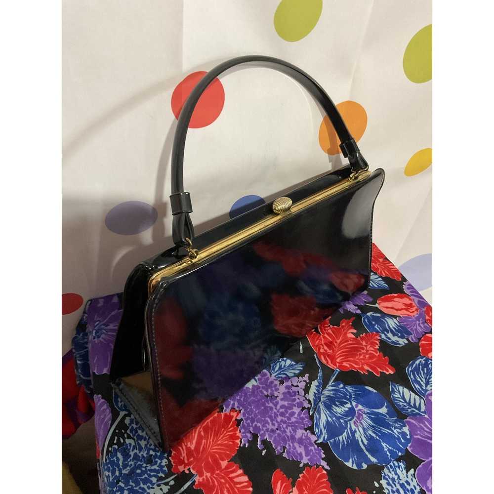 Vintage Mid Century Contessa Handbag Retro Black … - image 3