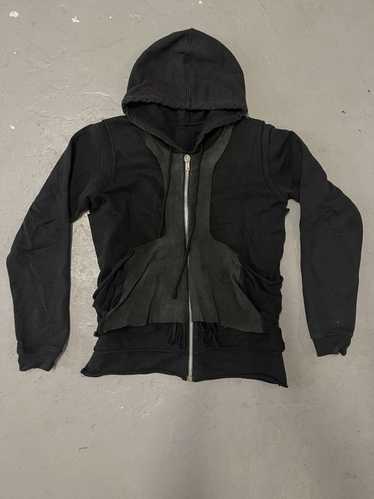 Rick Owens Slab black layered hoodie - image 1