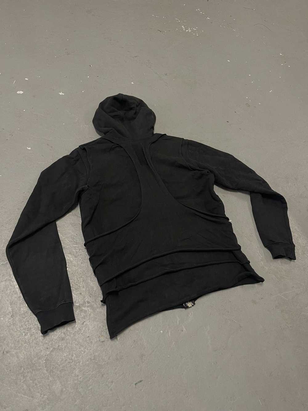 Rick Owens Slab black layered hoodie - image 2