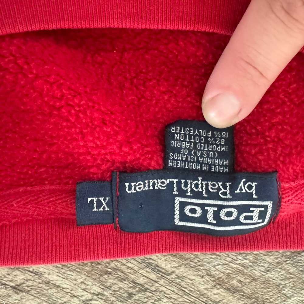Polo Ralph Lauren Pullover Sweatshirt Mens XL Red… - image 4