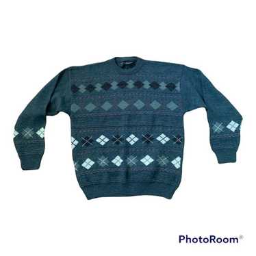 Colore italia argyle wool sweater size xl vintage - image 1