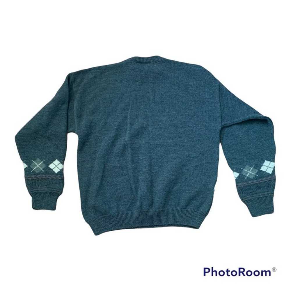 Colore italia argyle wool sweater size xl vintage - image 2