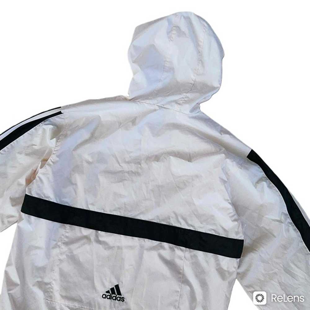 Adidas Vintage 1/2 Zip Pockets Hooded Windbreaker… - image 5