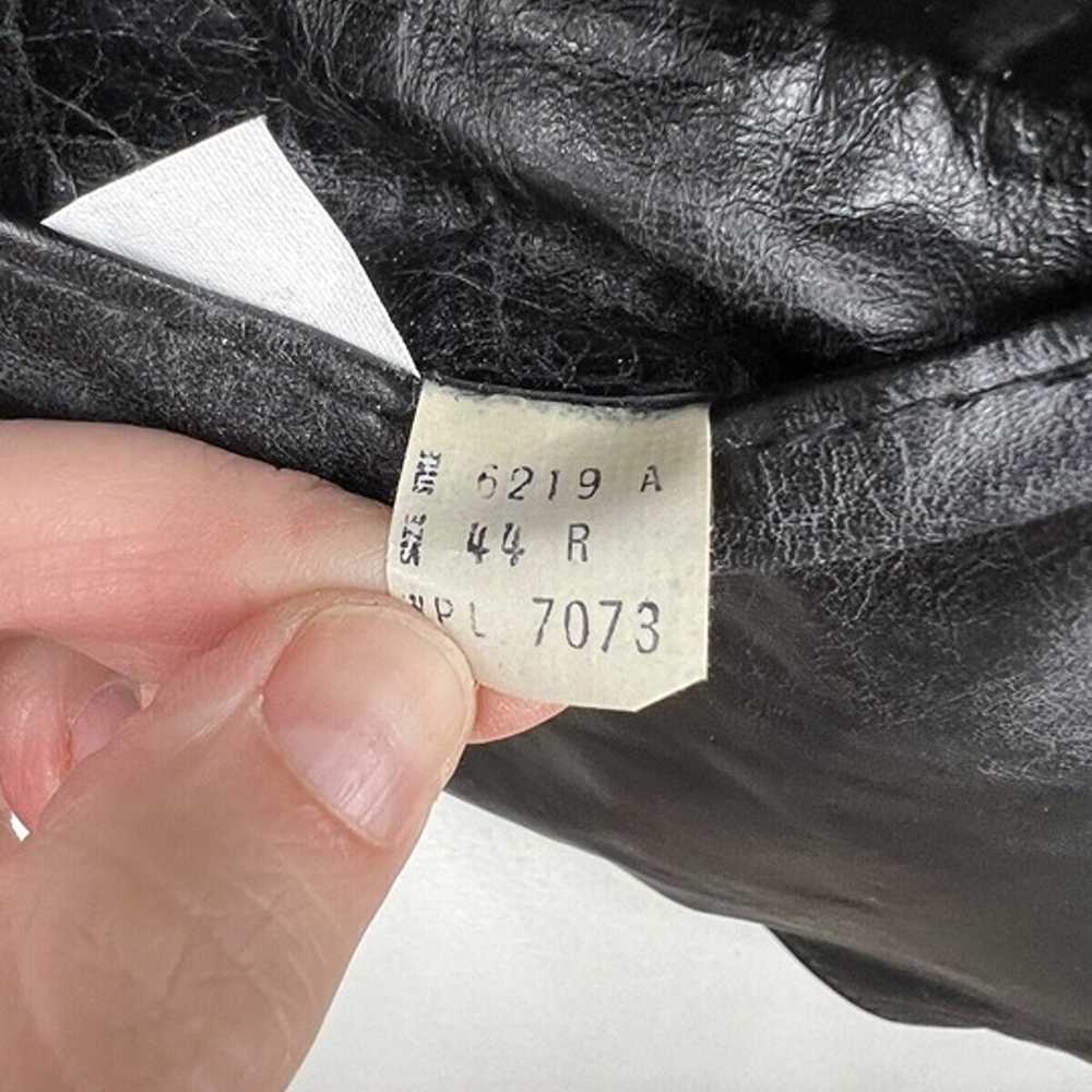 Vintage JC Penney Black Leather Vest Size 44 Reg … - image 5