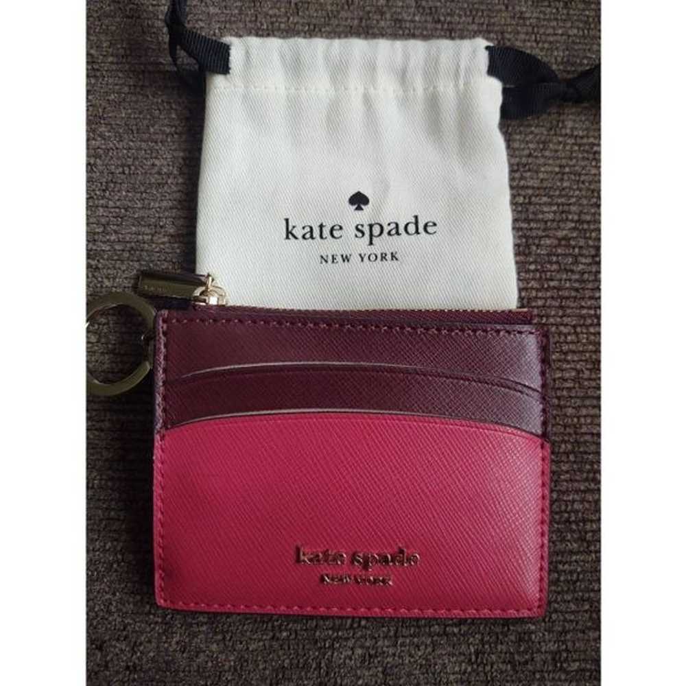 NWOT Kate Spade 2 Tone Leather Credit Card Holder… - image 1